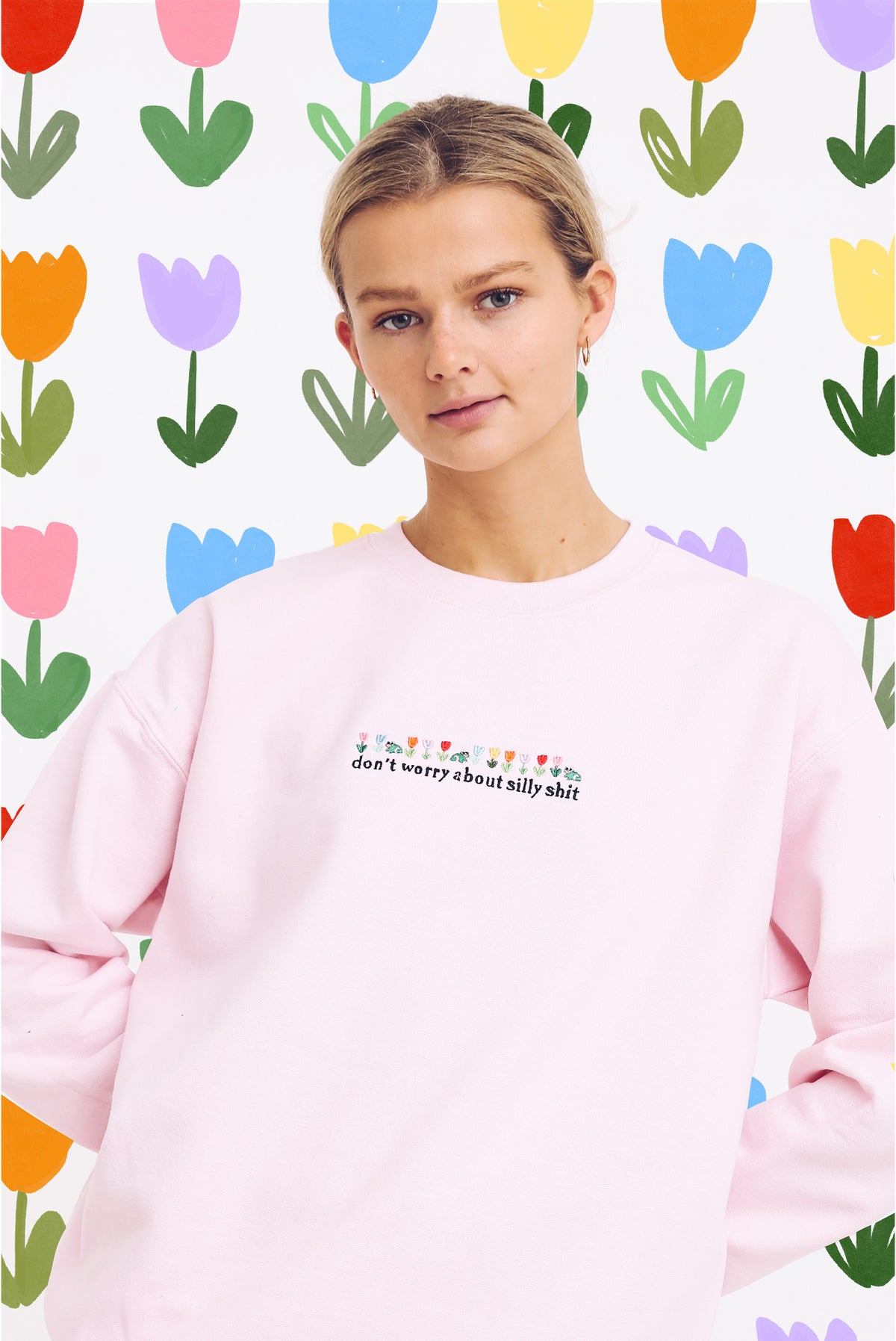 Don&#39;t Worry About Silly Shit Embroidered Sweatshirt