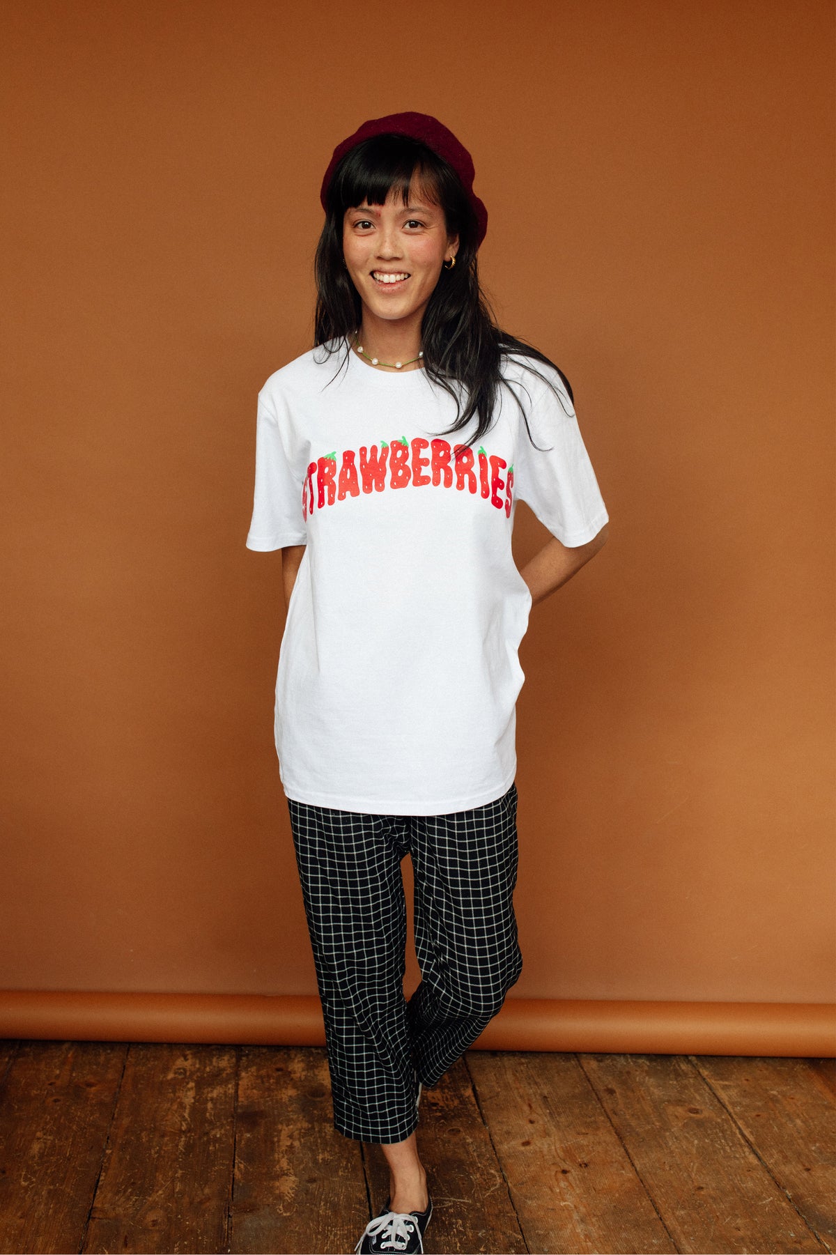 Strawberries Luxe Embroidered T-Shirt