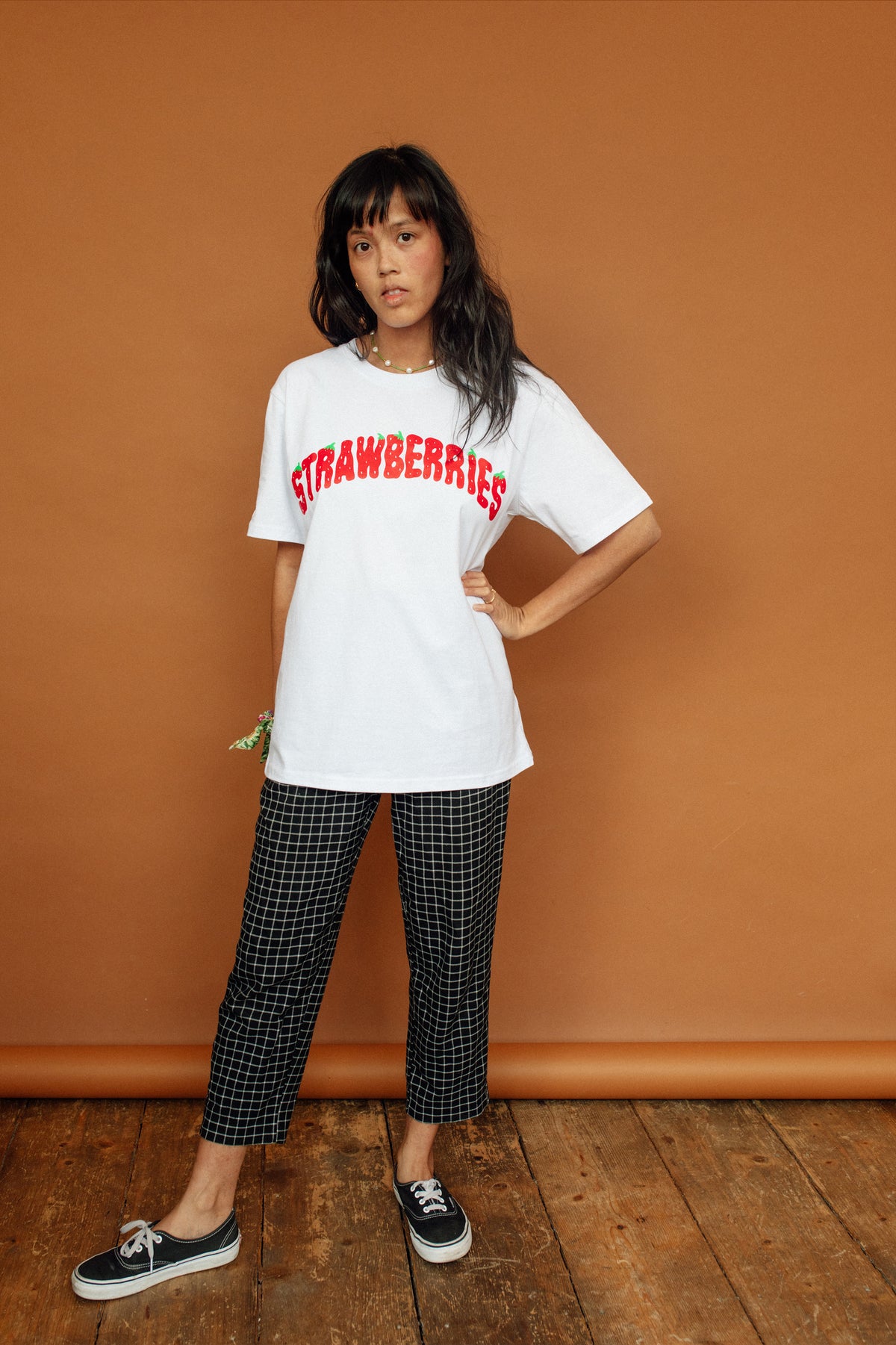 Strawberries Luxe Embroidered T-Shirt